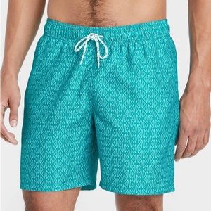 Men's 7" Geometric Print Swim Trunks - Goodfellow & Co™ XL